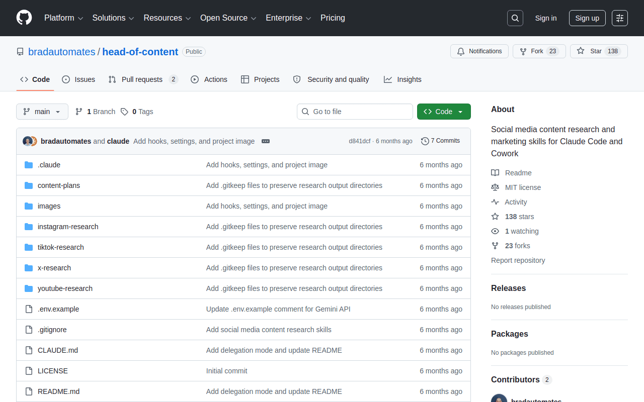 GitHub上のHead of Contentスキルリポジトリ