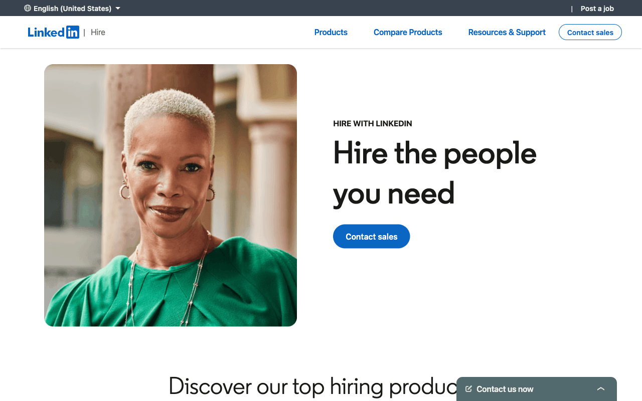 LinkedIn Recruiter und Hiring Assistant Marketingseite zum Vergleich