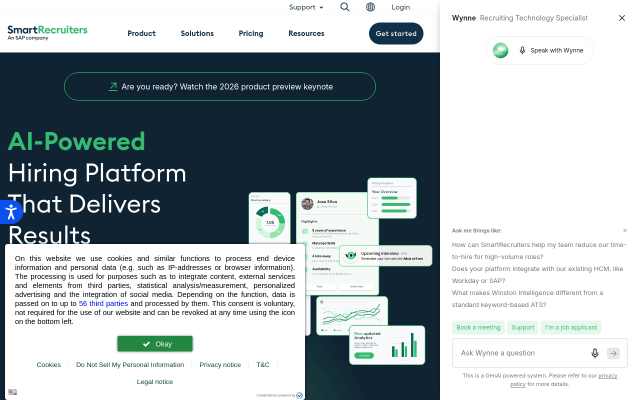 SmartRecruiters homepage