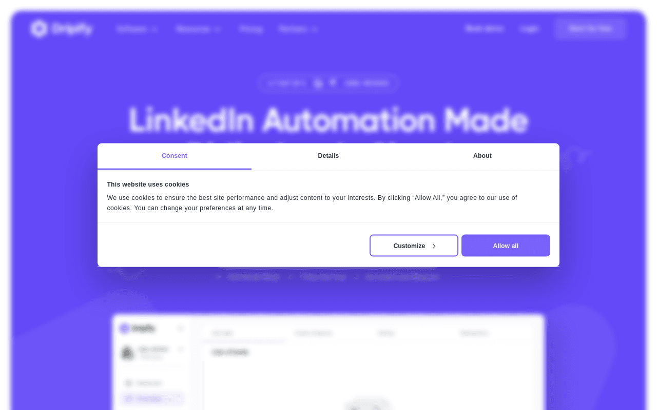 Dripify homepage — LinkedIn sales automation and drip campaigns