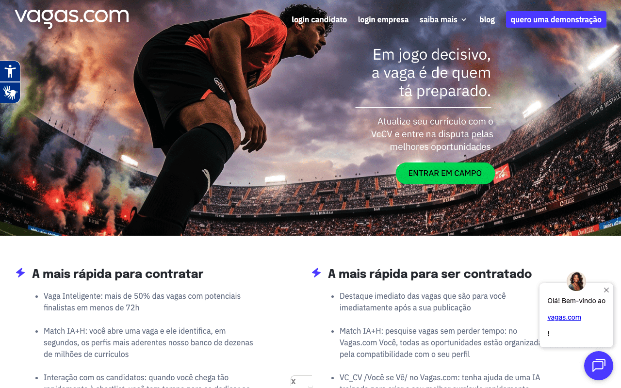 Vagas.com.br ana sayfası