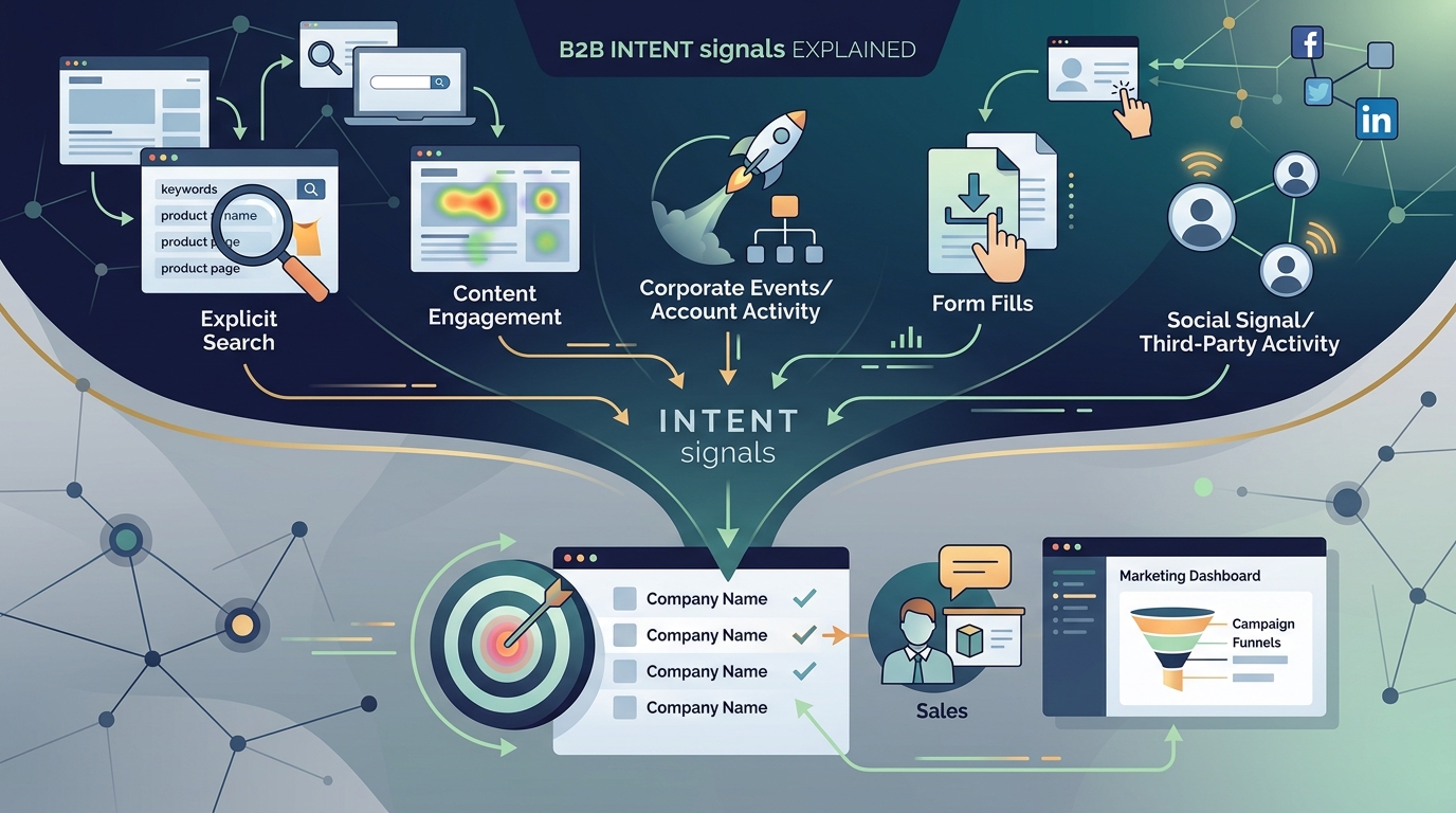 B2B Intent Signals Explained: Types, Sources & Use Cases